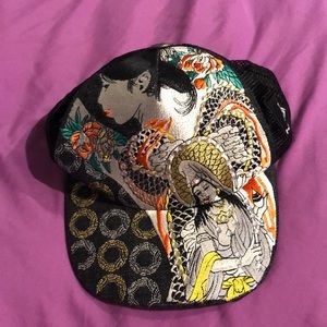 Japanese tattoo hip hop trucker hat